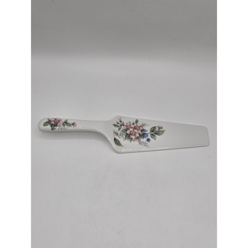 Andrea by Sadek Vintage Cake Server Knife Floral‎ Porcelain 9.75"